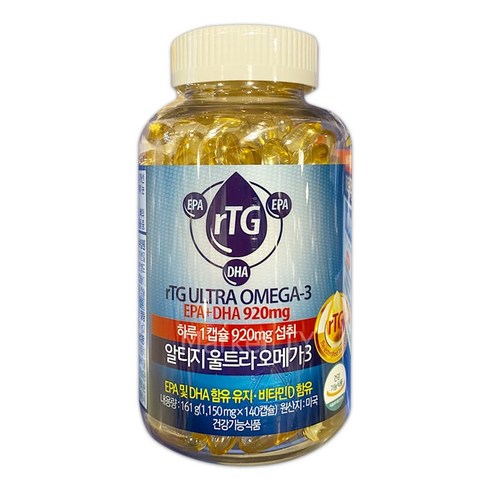 오메가31008 - 알티지 울트라 오메가3 1150mg x 140캡슐 코스트코, 140정, 1개