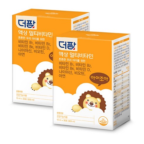 더팜 액상 멀티비타민 성장기 영양제, 30포, 300ml, 2개