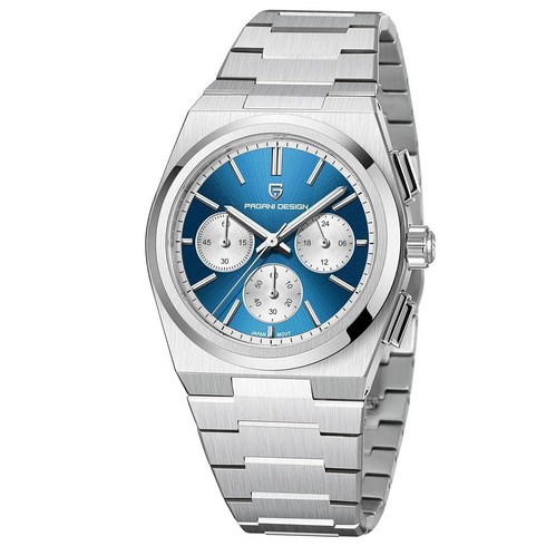 CEYADG Pagani Design 남성용 크로노그래프 시계 아날로그 손목 스테인리스 스틸 쿼츠 사파이어 유리 블랙. 패션