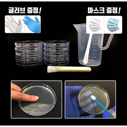 세균배양배지 - 디에스스토리 세균배양배지 만들기 세트 10인용-황색포도상구균(MSA) 과학실험