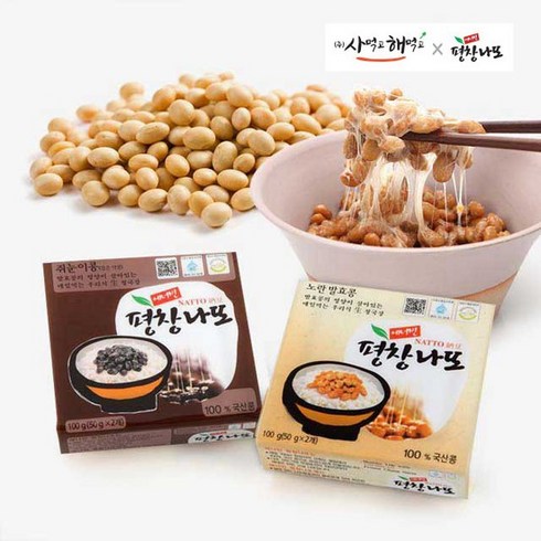 평창낫또 - [평창나또] 혼합나또 50g X 36개(평창 노란콩 18개+쥐눈이콩 18개), 단품
