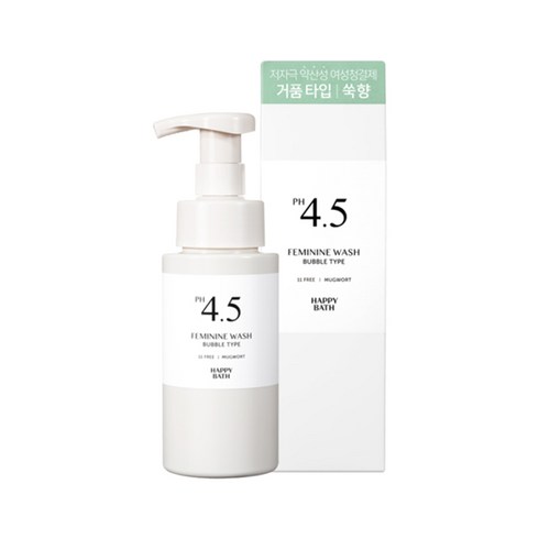  여성청결제 인팀워시 폼 250ml x 4개  50ml 1개 - 해피바스 여성청결제 약산성 버블 쑥 250ML, 1개