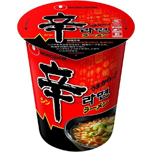 일본신라면 컵 컵라면 68g x 12팩, 12개