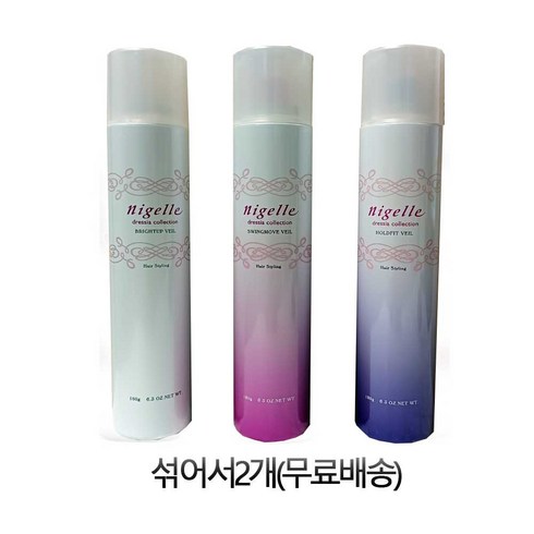 밀본니제르스프레이 - 밀본 니제르 드레시아 에어왁스 스프레이 시리즈 180그램 (1+1) / 골라서 (무료배송), 스윙무브 베일+홀드핏 베일, 2개, 180g