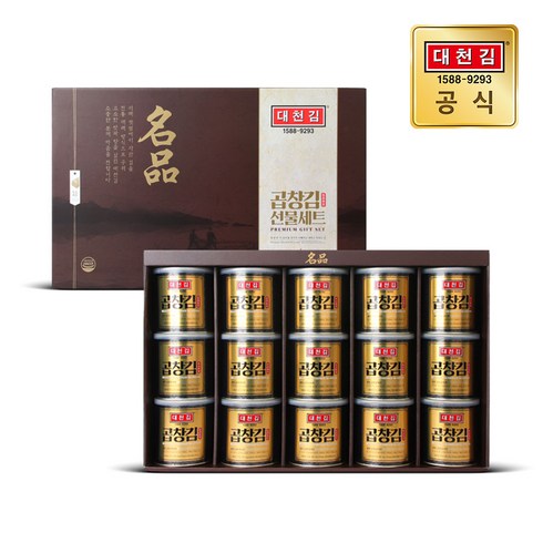 대천곱창김캔 - 대천김 명품 캔김 세트 30g 15캔, 1개, 단품