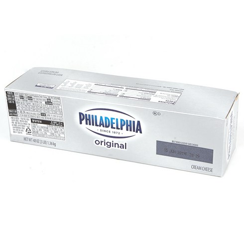 [임박12/21]박스/필라델피아 오리지널 크림치즈 1.36kgx6개, 1세트