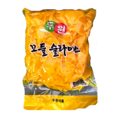 [31마켓] 이엔푸드 슬라이스 단무지 1kg 알밥 통 꼬들 일식, 2개