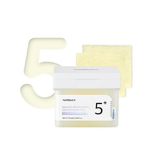 numbuzin No.5 Niacinamide Concentrated Toner Pad | Glutathione Niacinamide PHA & LHA 180ml/70pads, 1개