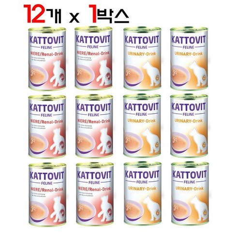 우다다냥이 카토빗 캣 드링크 135ml x 12개 1박스 고양이캔, 리커버리