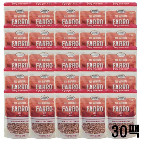 기타 그레인온 파로(엠머 밀) 고대곡물 280g 30팩 CZ, 단일옵션, 30개