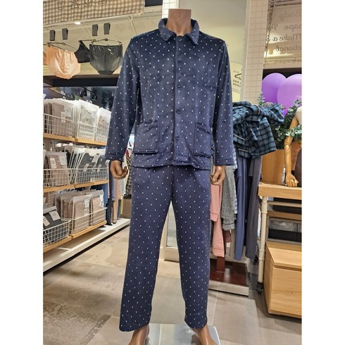 애니바디 엔씨충장점 공용 밍크스판 9부 파자마세트 다이아 ANJS23N6278