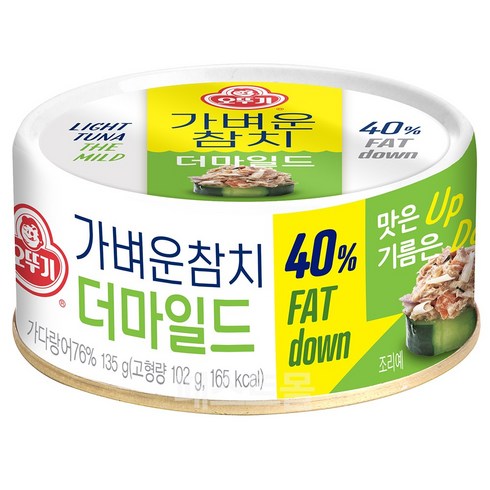 오뚜기 가벼운참치 더마일드, 135g, 6개