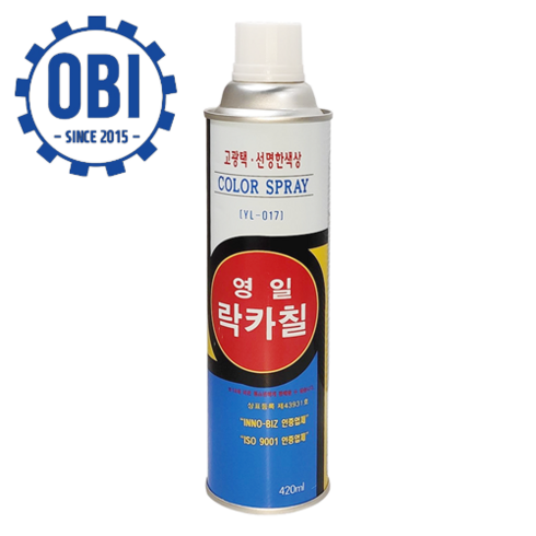 영일 락카 스프레이 420ml 27종, 흑색무광, 1개