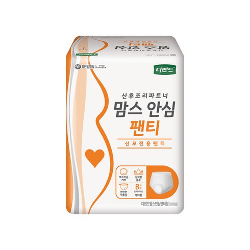 디펜드 여성용 맘스 안심팬티 성인기저귀 프리사이즈, 프리사이즈(산모전용팬티), 8개입, 4개