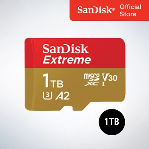 sd카드1tb - 샌디스크코리아 공식인증정품 마이크로 SD카드 SDXC Extreme 익스트림 QXAV 1TB, 1테라