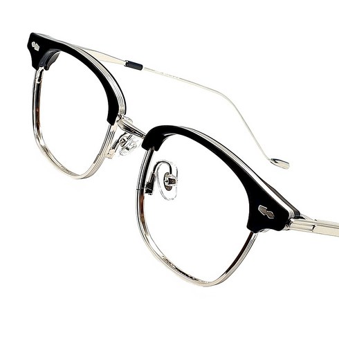 페이스오프 고급 티타늄 안경테 하금테 반뿔테 명품 패션 투명 안경