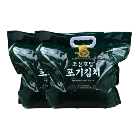 피코크김치 - 신세계푸드 피코크 조선호텔 포기김치 4kg 2팩 총 8kg, 2개