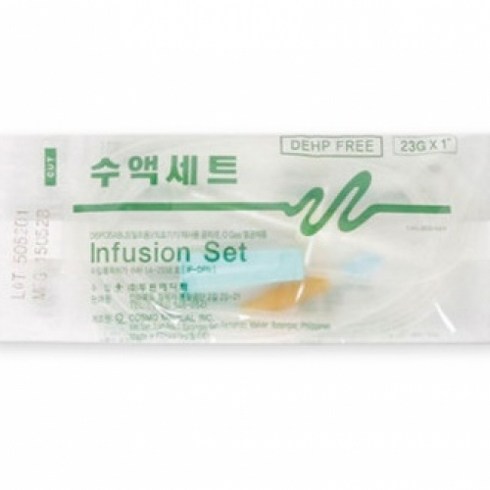 두원메디텍 수액셋트(I.V Set)_DEHP FREE 유침 23G 판매단위:팩(50개), 1개