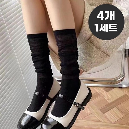 얇은면시스루양말골지무봉제 - 코지무드 여름용 시스루 골지 양말 4켤레