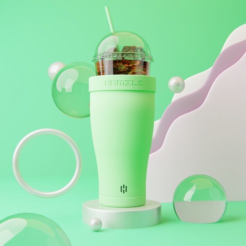 해밀로 아이스커피 텀블러 얼죽아 텀블러 900ml 스텐 보온 보냉 대형 대용량, 민트, 1개
