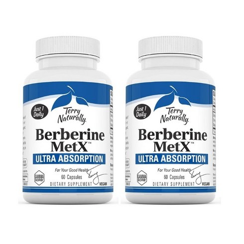 Terry Naturally Berberine 테리 네츄럴리 베르베린 MetX 60정 초고흡수 Ultra Absorption, 2개, 250ml