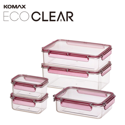 코멕스 ECO CLEAR 보관용기 직5종세트, 단일속성, 1개