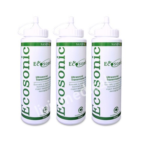 ecosonic - Ecosonic 초음파젤 보틀형 250mlX3ea(그린)_고주파젤 물리치료실용젤 저주파젤 병원젤, 3개