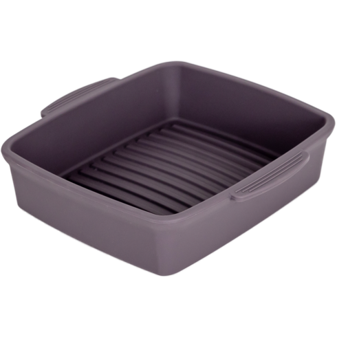 소노리떼 실리콘 에어프라이어 매직오븐팟 16리터 이상 대용량 오븐형 에어프라이어용 바트 트레이, 1개, 퍼플그레이