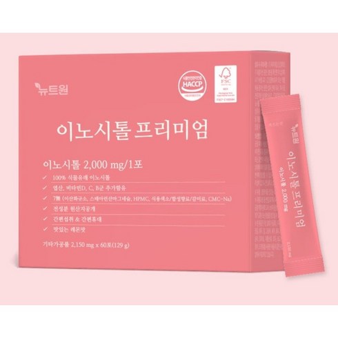 뉴트원 이노시톨 프리미엄 2150mg 60포, 2개, 129g