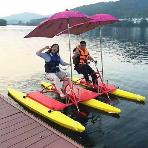 수상자전거 물놀이 수상레저 바이크 워터 고무보트, 물세발자전거 보증금