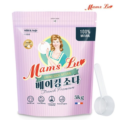 맘스럽 베이킹소다 5kg 프렌치 프리미엄 식품첨가물 1등급원료사용 프랑스명품, 1개