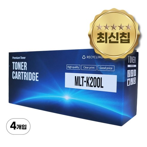 삼성 MLT-K200L SL-M2030 M2030W M2035W SL-M2080 M2085FW 재생토너, 4개