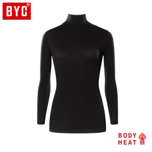 2023년 가성비 최고 보디히트터틀넥긴팔 - BYC BYC 여성 보디히트 터틀넥 긴팔티(S5005)