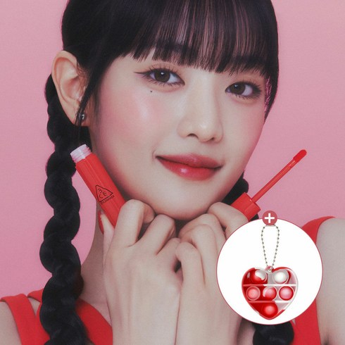 3CE Lazy Pop Lip Stain 레이지 팝 립 스테인+푸쉬팝 키링
