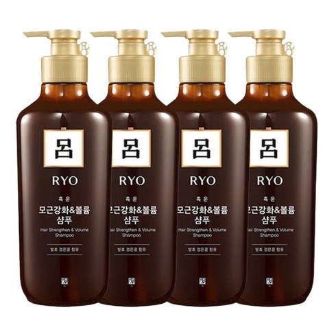 려 흑운 모근강화 볼륨 샴푸 550ml 4개, 0.55l