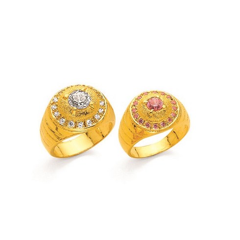 RUSIA 순금 커플링 총 24k 18.75g(3+2) 큐빅세팅 FR0183