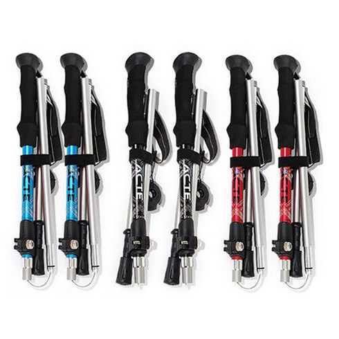 액트 5단 폴딩 등산스틱 AC-CA1903 2p 세트, 블랙