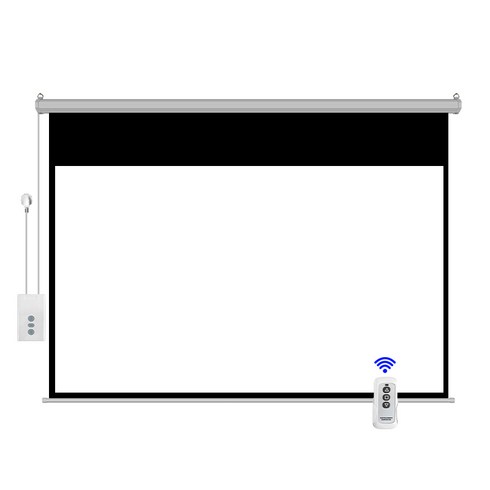 초단초점 CLR 스크린 슬림베젤 300인치 롤러블 유리, 130인치 4:3 리모콘 흰색 플라스틱
