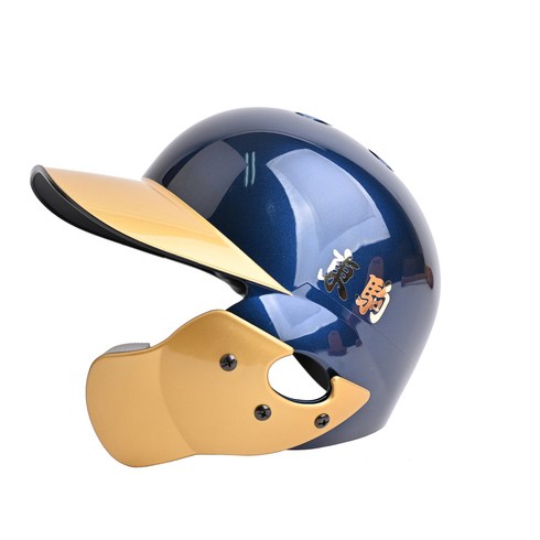 도코마 도쿠마 야구헬멧 투톤검투사헬멧 외귀 우타자(네이비골드유광), XL(60cm~61cm)-검투사우타