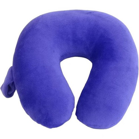 Wolf Essentials 성인 코지 소프트 극세사 목베개 컴팩트 비행기나 자동차 여행에