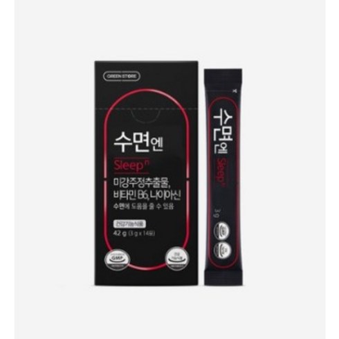 그린스토어 수면엔 14포 2주 미강주정추출물 숙면, 42g, 2개
