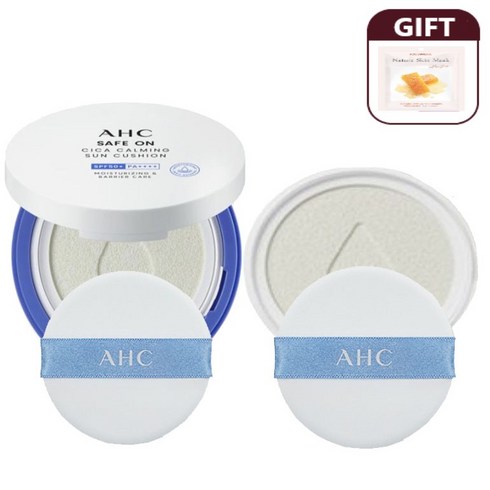 2023최신상 AHC 세이프온 시카 카밍 선 쿠션 ahc 박세리 선쿠션 +블루베리팩1매, 본품1+리필1+사은품, 25g, 1세트