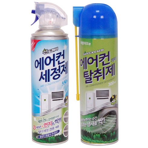 크몽에어컨청소 - 산도깨비 에어컨 청소 세트 [세정제+탈취제]세트, 330ml, 1세트