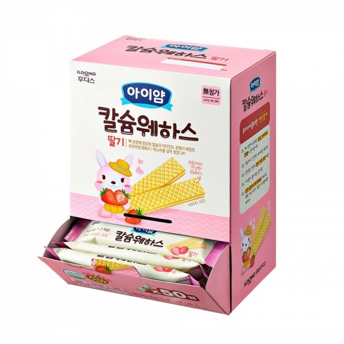일동후디스 아동용 아이얌 칼슘웨하스 6g x 50p, 딸기, 300g, 1개