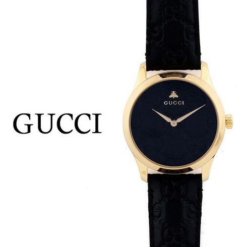 2023년 가성비 최고 구찌시계 - GUCCI GUCCI 구찌 남녀공용 가죽시계 YA1264034A