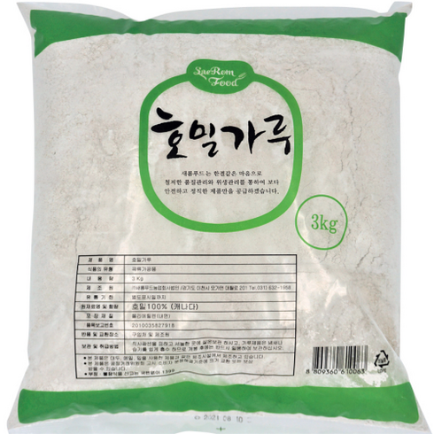 호밀가루 - 새롬푸드 호밀가루 3kg, 1개