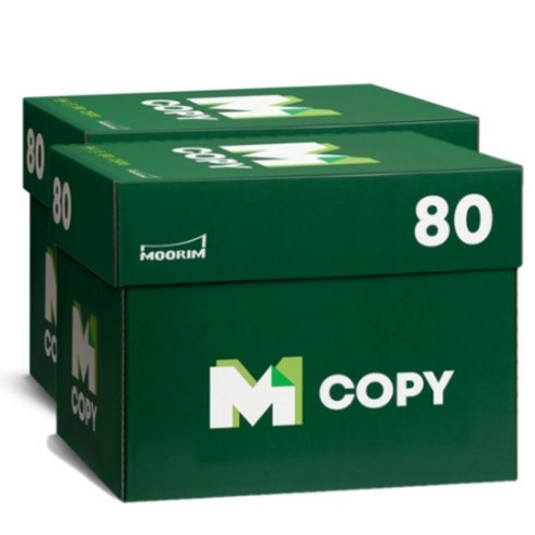 Mcopy 80g A4 2500매 2박스 (5000매) 복사용지 A4용지 무림 엠카피