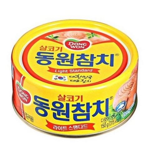 동원라이트스탠다드참치150g원터치12개 - 동원 라이트 스탠다드 참치, 150mg, 12개