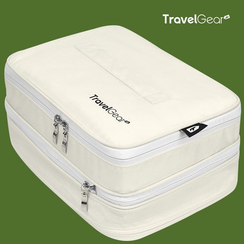트래블기어 더담아 여행용 압축파우치 아이보리베이지 압축팩 캐리어 이국주압축파우치