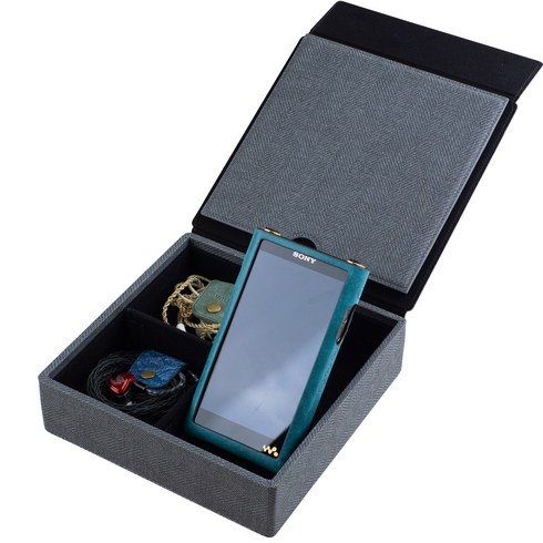 미테르 멀티 이어폰 DAP 플레이어 케이스 [최대 4개 IEM이어폰 또는 2개 DAP DAC AMP 플레이어 케이블 보관] MITER Earphone Multi Case 하드 박스, 블랙